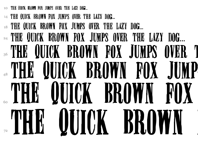 Miserable font waterfall