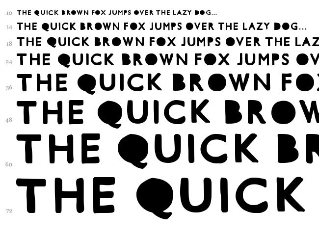 Mix Cut Outs font waterfall