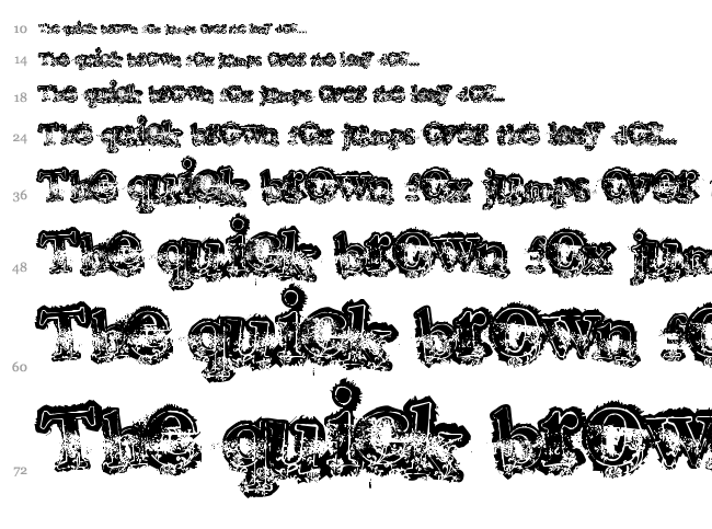 Mohawk font waterfall