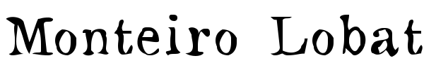 Monteiro Lobato font