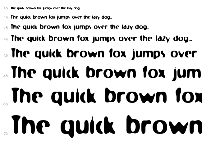 Moony Cat font waterfall