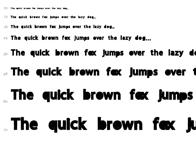 More Party font waterfall