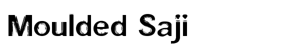 Moulded Saji font