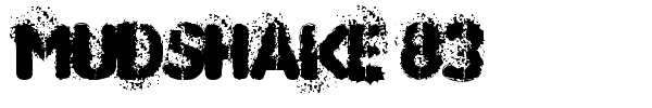 Mudshake 83 font preview