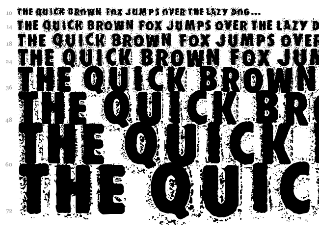 Muzo font waterfall
