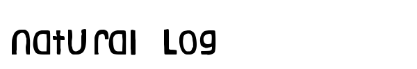 Natural Log font