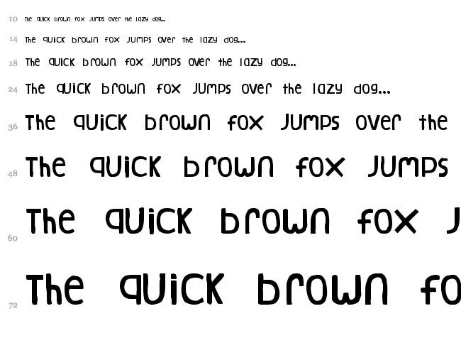 Natural Log font waterfall