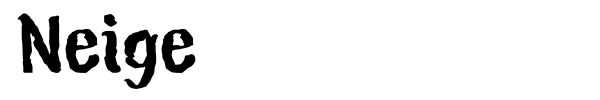 Neige font