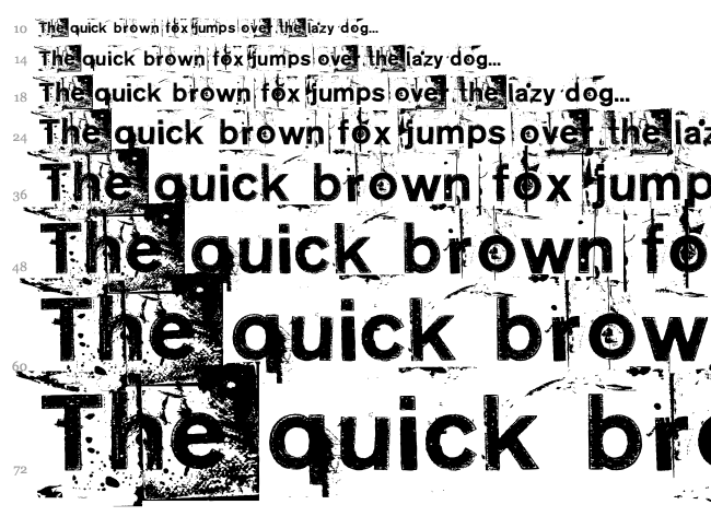 NeoPrint M319 font waterfall