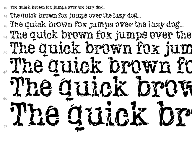 New York Punk font waterfall
