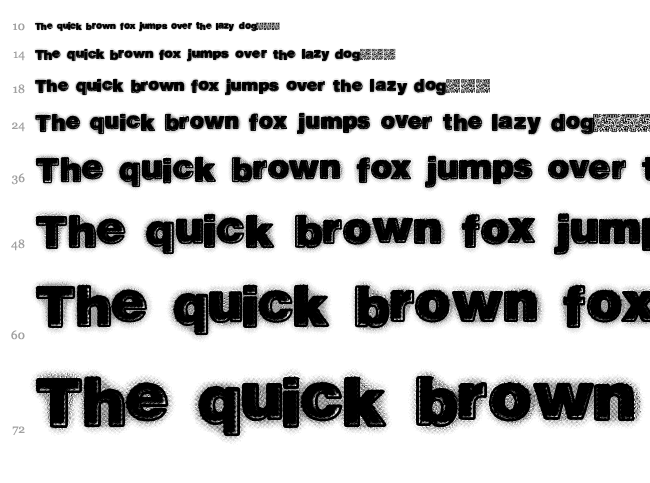 Next Wave font waterfall