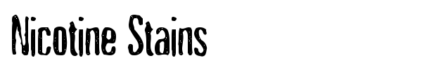 Nicotine Stains font