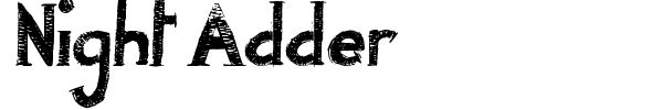 Night Adder font
