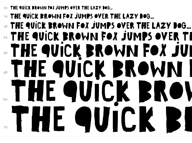 No Color font waterfall
