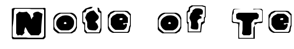Note of Terror font