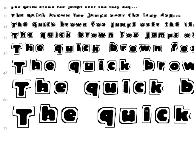 Note of Terror font waterfall