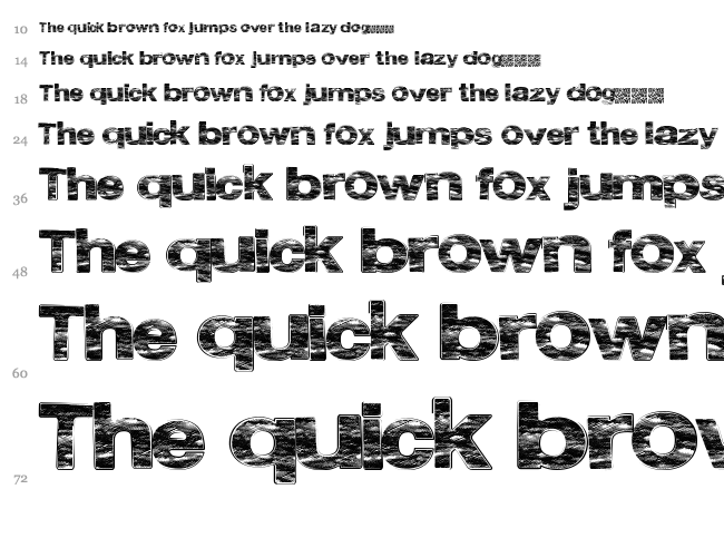 Ocean Twelve font waterfall