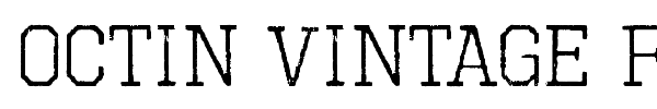 Octin Vintage Free font