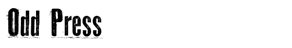 Odd Press font