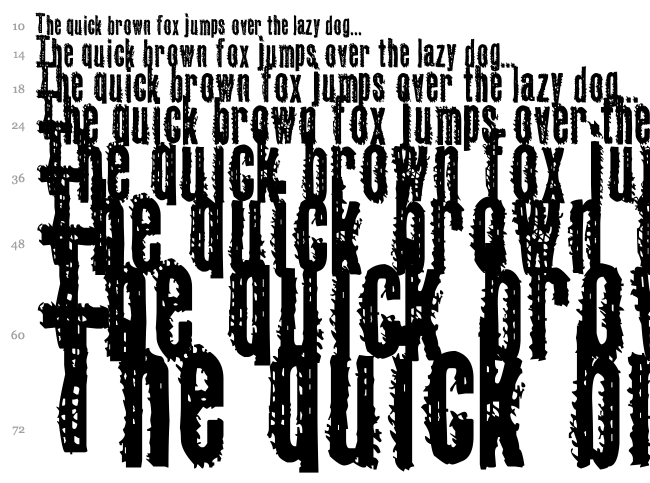 Okas font waterfall