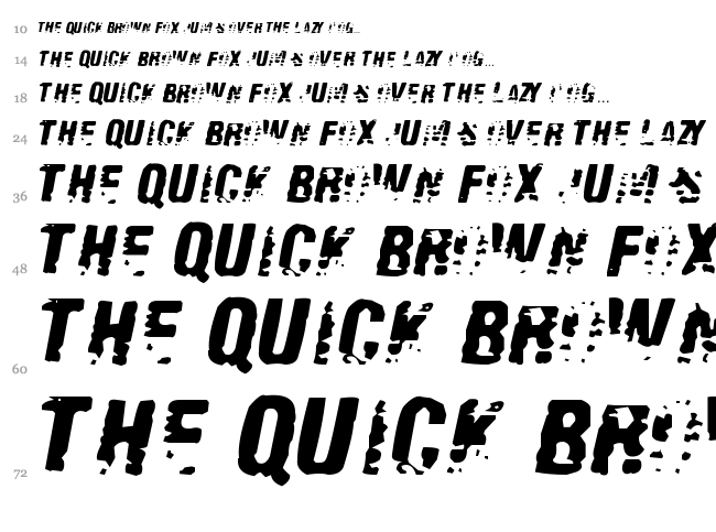 Old Fax font waterfall