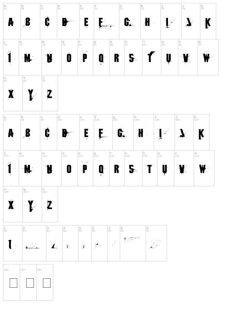 1 font map