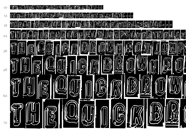 font waterfall