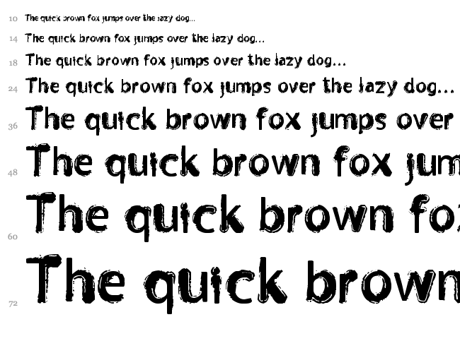 Orust font waterfall