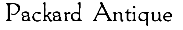 Packard Antique font