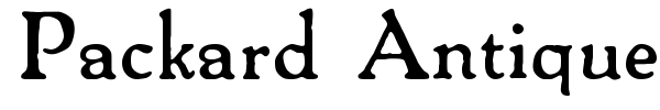 Packard Antique font preview