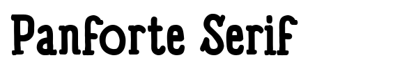 Panforte Serif font preview