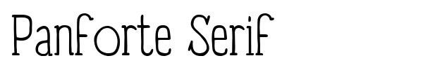 Panforte Serif font preview