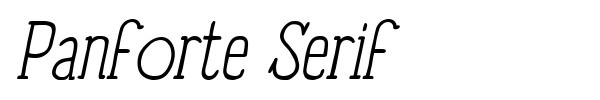 Panforte Serif font preview