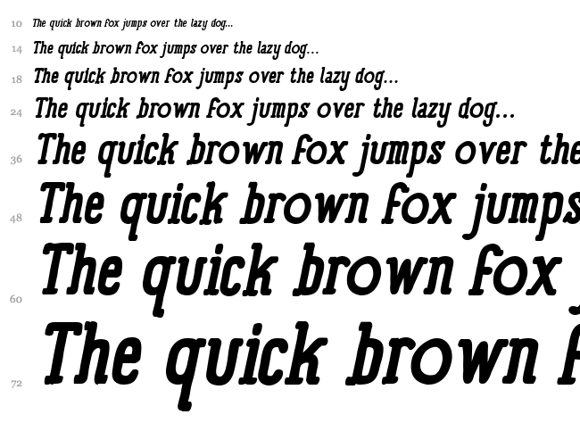 Panforte Serif font waterfall