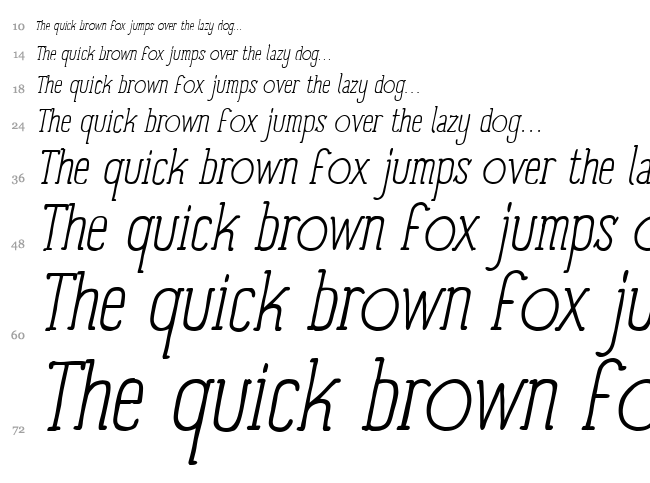 Panforte Serif font waterfall