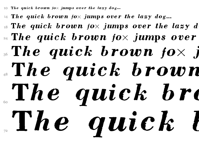 Pb font waterfall