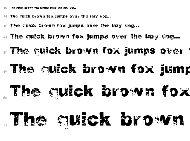 PDRPT font waterfall