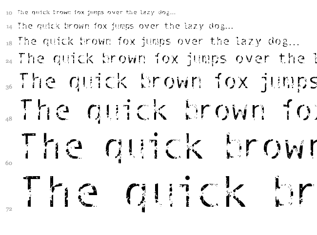 Phantomime font waterfall