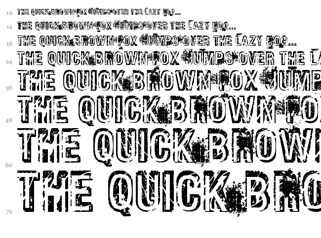 Phat Grunge Bold font waterfall
