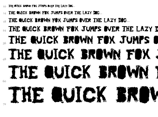 Piledriver font waterfall