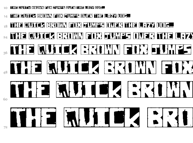 Pimper font waterfall