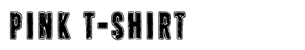 Pink T-shirt font