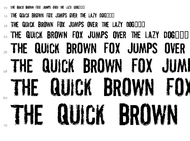 Pistolgrip font waterfall