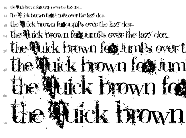 Plague Death font waterfall