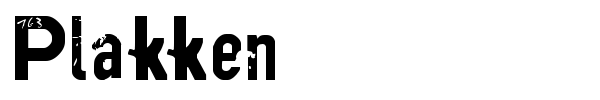 Plakken font