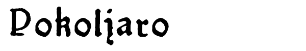 Pokoljaro font preview