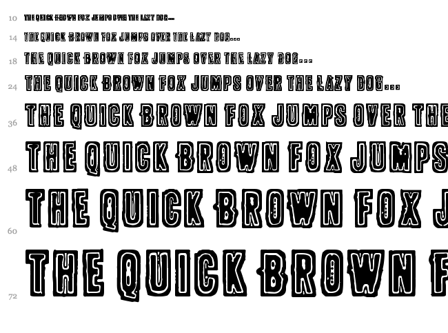 Pollux 9x font waterfall