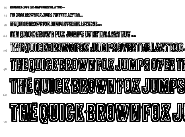 Pollux 9x font waterfall