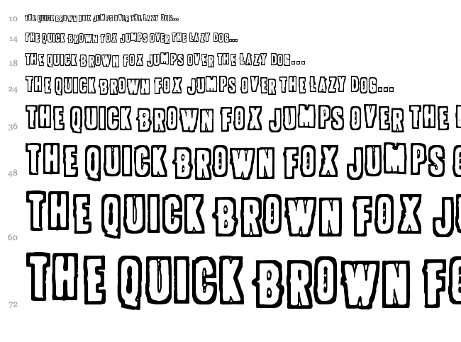 Pollux 9x font waterfall