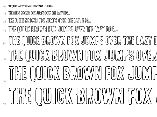 Pollux 9x font waterfall